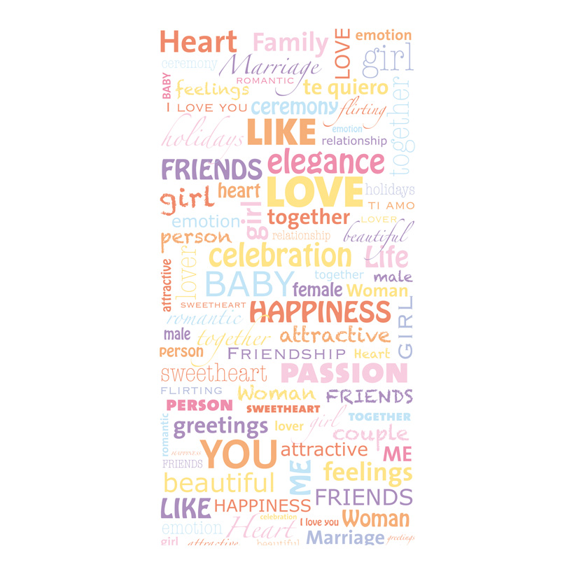 Banner Love Letters, 80x200cm paper