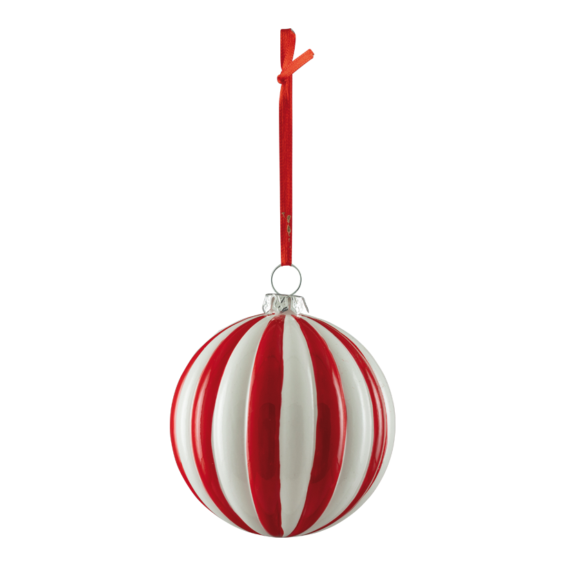 Ornament, Kugel, Ø 8cm aus Kunststoff, mit Hänger