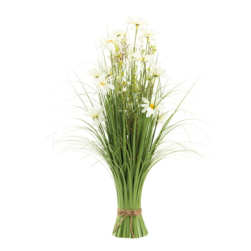 Bundle of grass with daisy flowers, 70cm Breite: Ø 30cm out of plastic/artificial silk