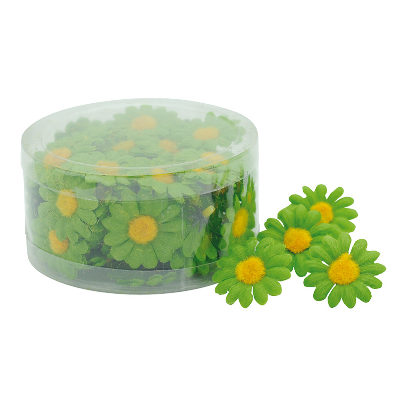 Fleurs de marguerites, Ø 3,5cm, 60pcs./blister, soie artificielle