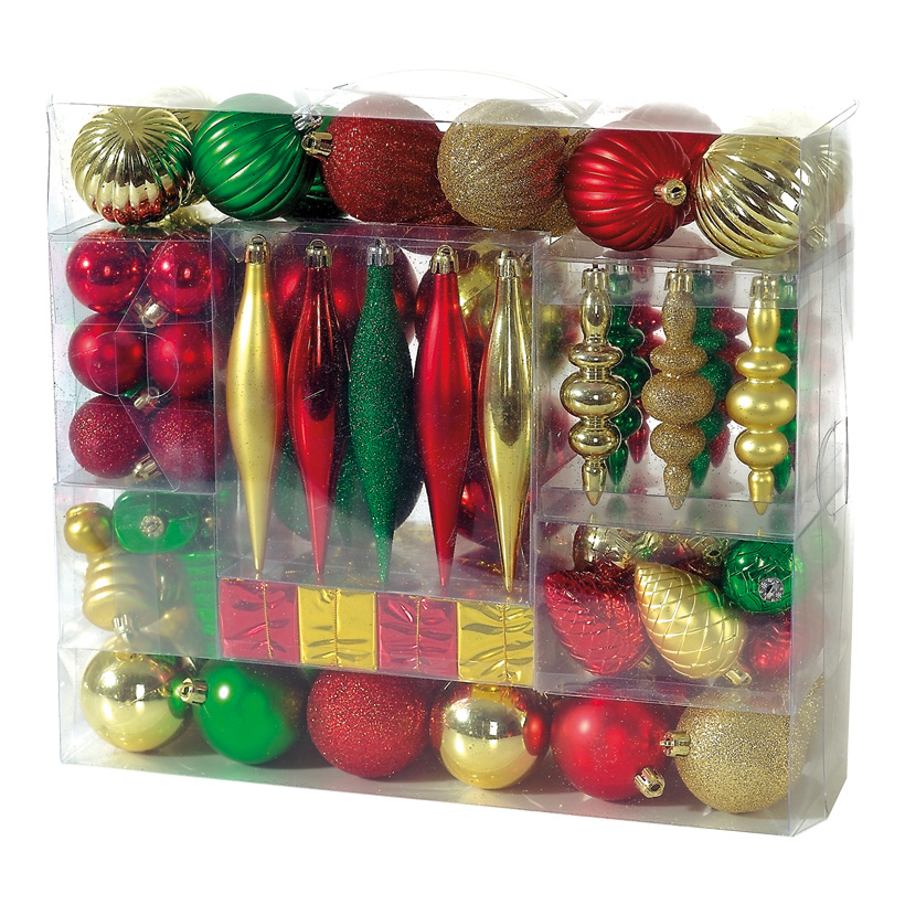 Christmas decoration set 88-fold, 88-fold, plastic