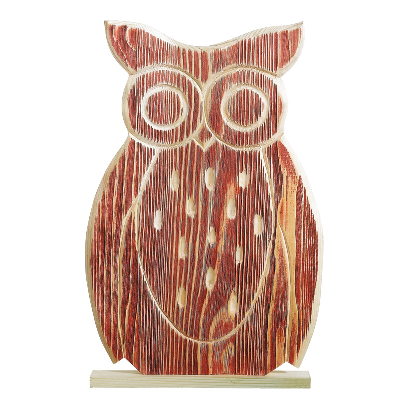 # Owl made of wood, 32x22cm with base