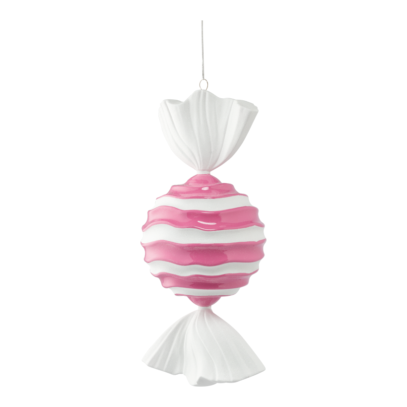 Bonbon, 46cm Ø 20cm en plastique, ondulé, scintillant, avec suspension