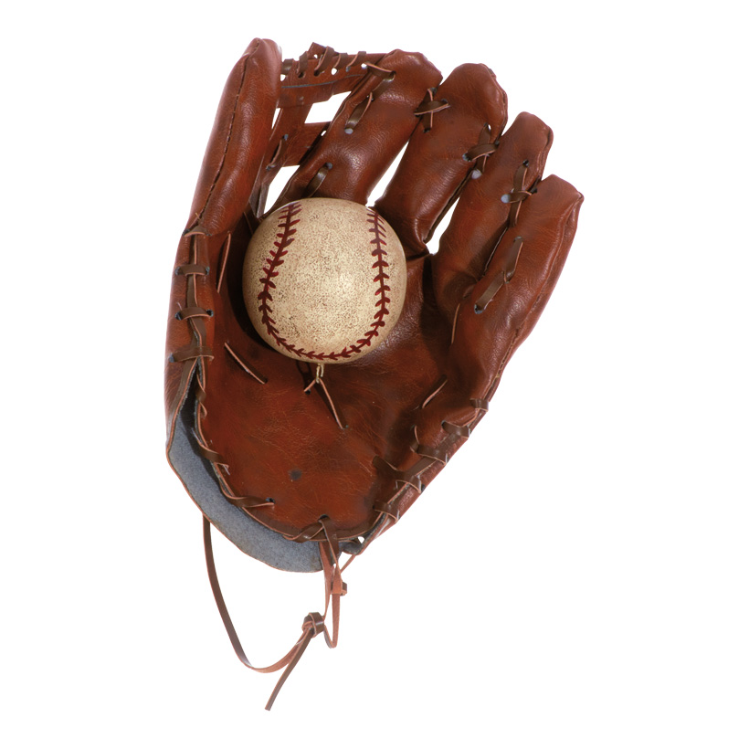 # Decoration baseball glove 25x20cm, with ball, artificial leather, ball Ø8cm