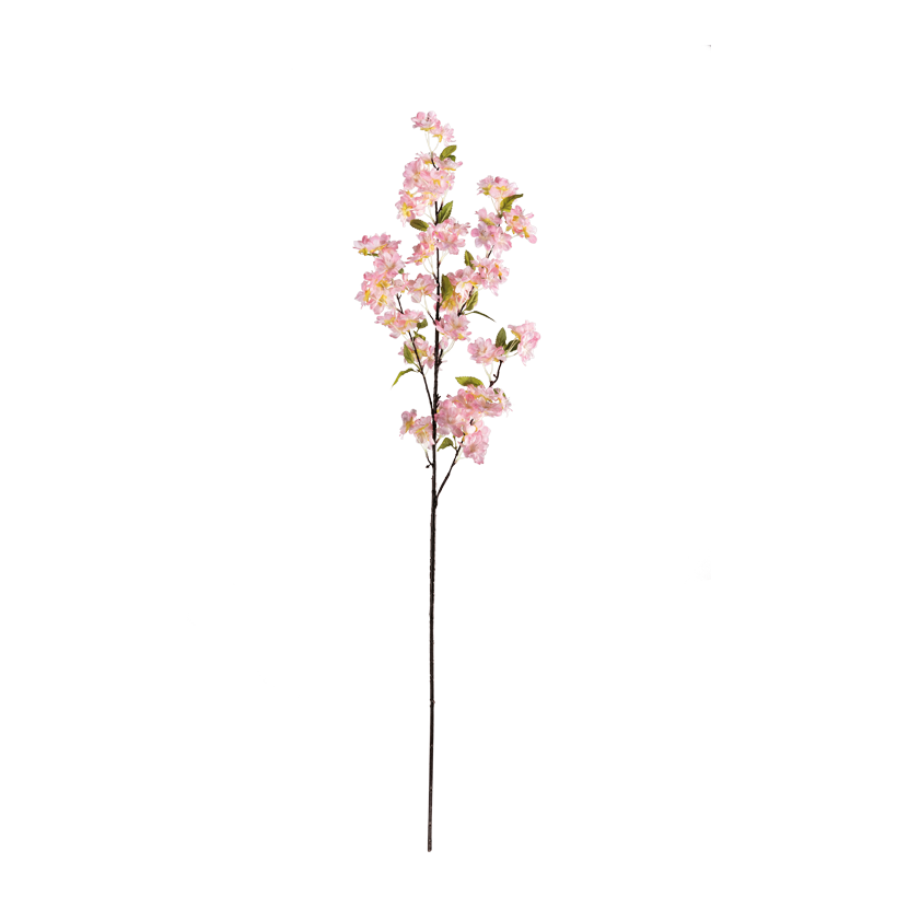 Kirschblütenzweig, 105cm Stiel: 51cm aus Kunststoff, Blüten aus Kunstseide, biegsam