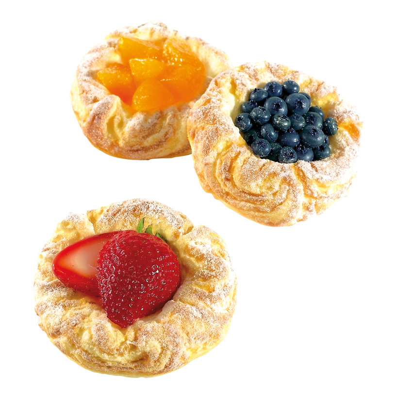 # Danish pastry with fruits 9 cm Ø soft foam, 3 pcs./bag