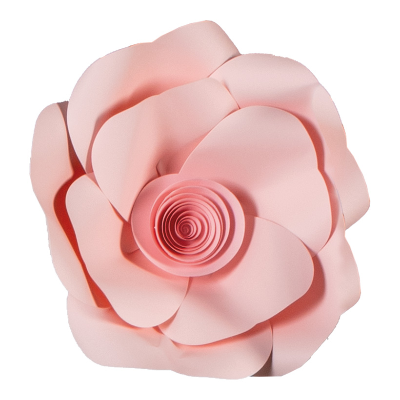 Rose en papier, Ø 20cm, avec fil de fer pour suspendre