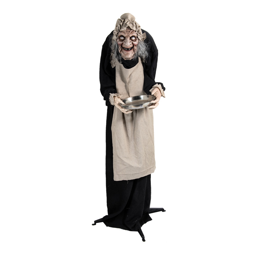 Scary granny, 155cm with LED eyes