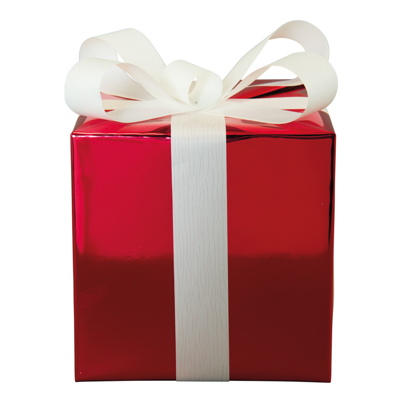Geschenkpaket, 15x15cm aus Styropor, mit Folienschleife