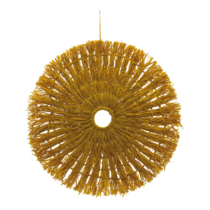 Circle, _ 60cm out of straw, wall decoration, flat, with hanger