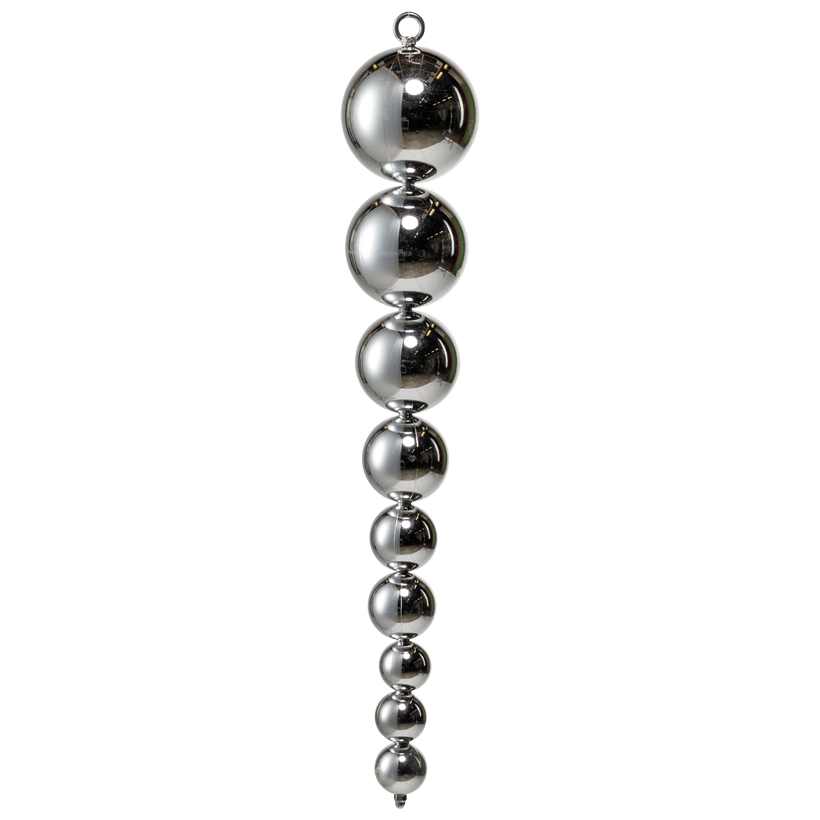 Ball drop pendant, 45cm Ø 8cm, 7cm, 6cm, 5cm, 2x 4cm, 3x 3cm out of plastic, 9 balls, flame retardant according to EN71-2