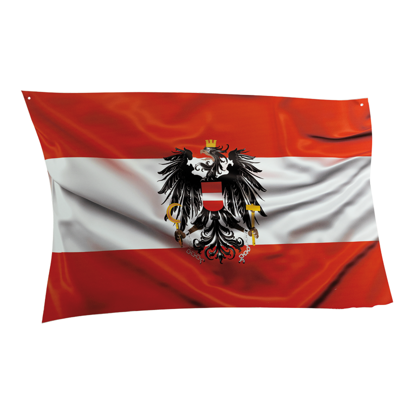 # Flagge, 58x40cm aus Kunststoff, doppelseitig bedruckt, flach