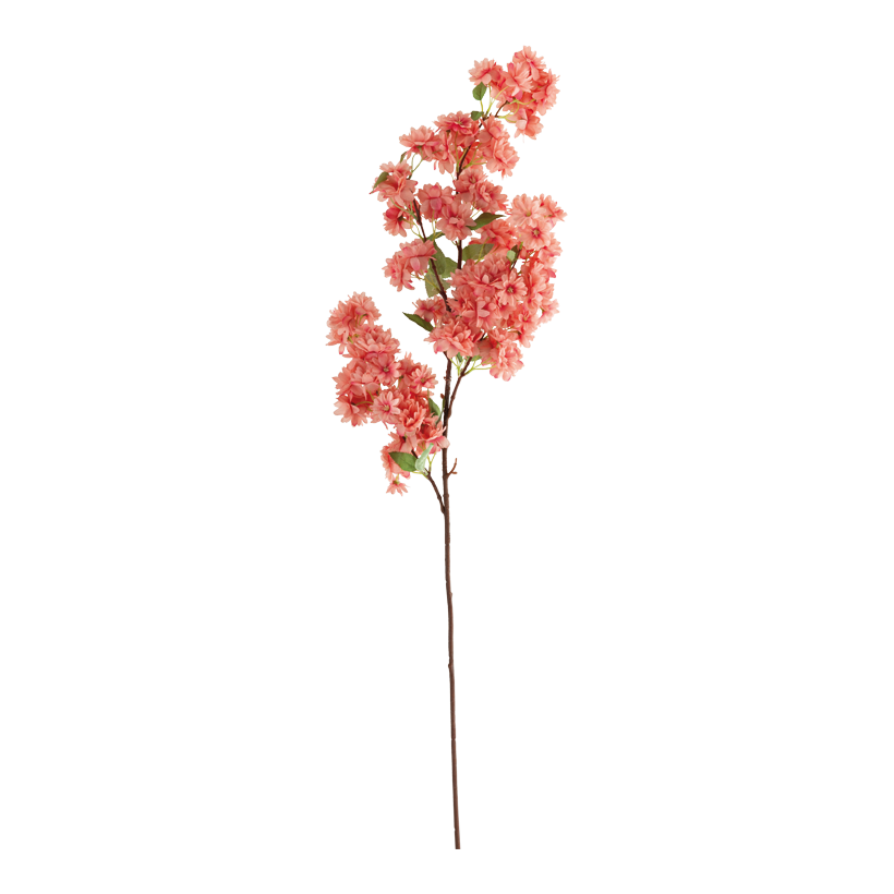 Kirschblütenzweig, 100cm Stiel: 47cm aus Kunststoff/Kunstseide, biegsam