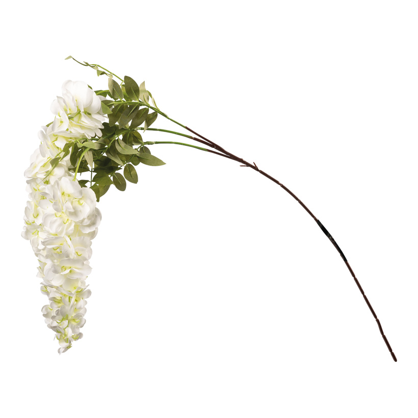 Wisteria spray, 100cm Stiel: 47cm 3-fold, out of plastic/artificial silk, flexible