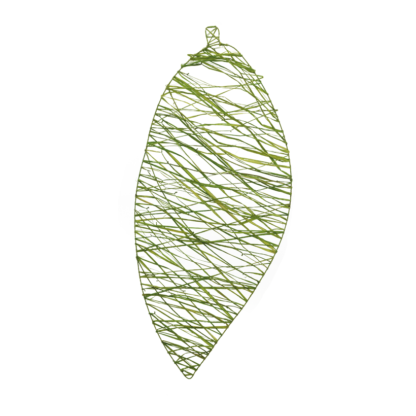 Palm leaf, 90x40cm out of natural material/metal, flat