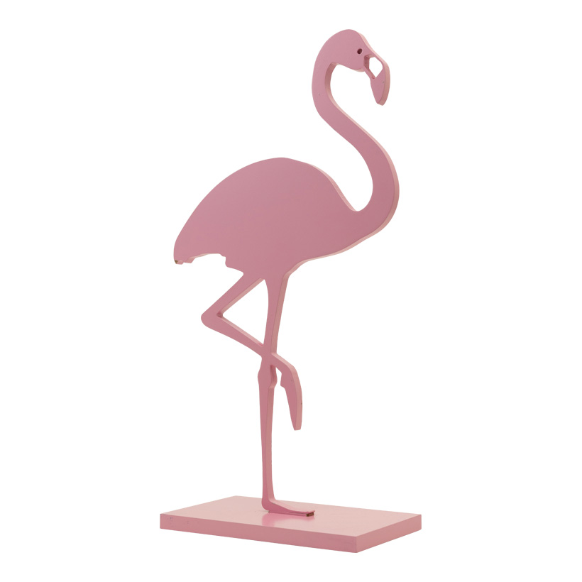 Flamingo auf Bodenplatte, 50x25cm Dicke: 12mm aus MDF