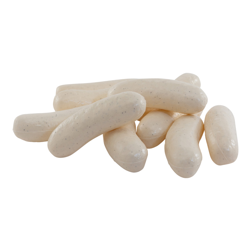# sausages, 9,5x3cm 10 pcs, out of plastic, in bag