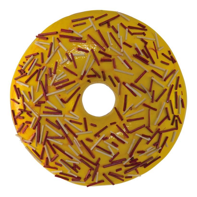 Donut, 20x5cm out of styrofoam, back side flat