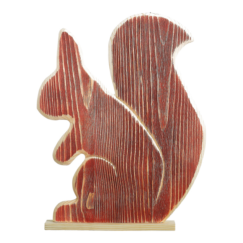 # Squirrel made of wood, 33x26cm with base