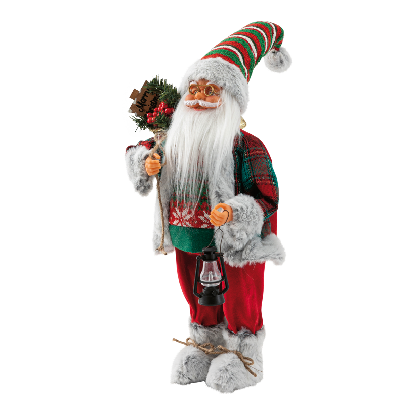 Santa Claus, 64x25x17cm out of plastic/fabric, standing