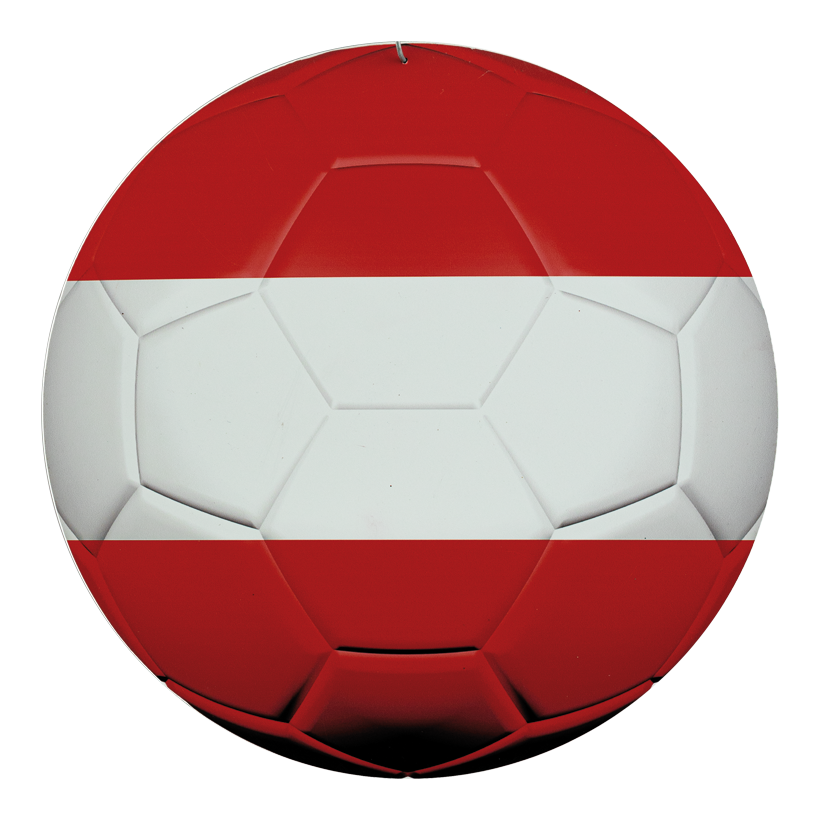 # Fußball, Ø 30cm aus Kunststoff, doppelseitig bedruckt, flach