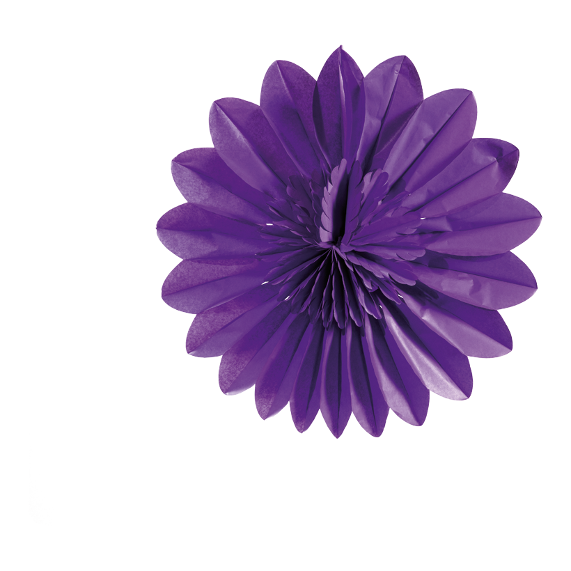 Flower rosette, 50cm out of paper, foldable, with hanger, self-adhesive