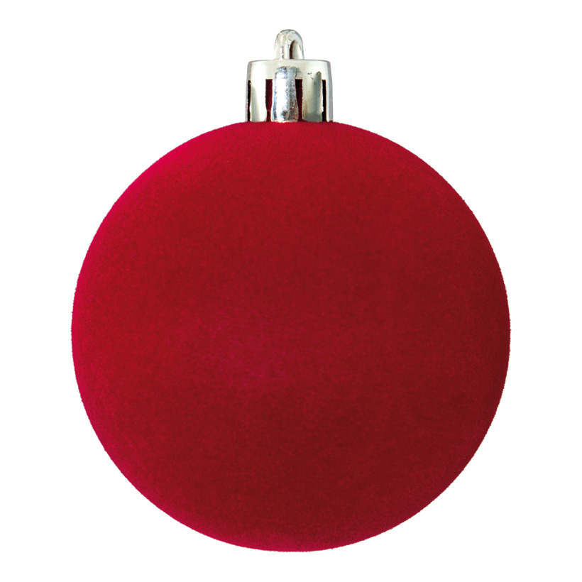 Christmas ball, flocked, Ø 10cm