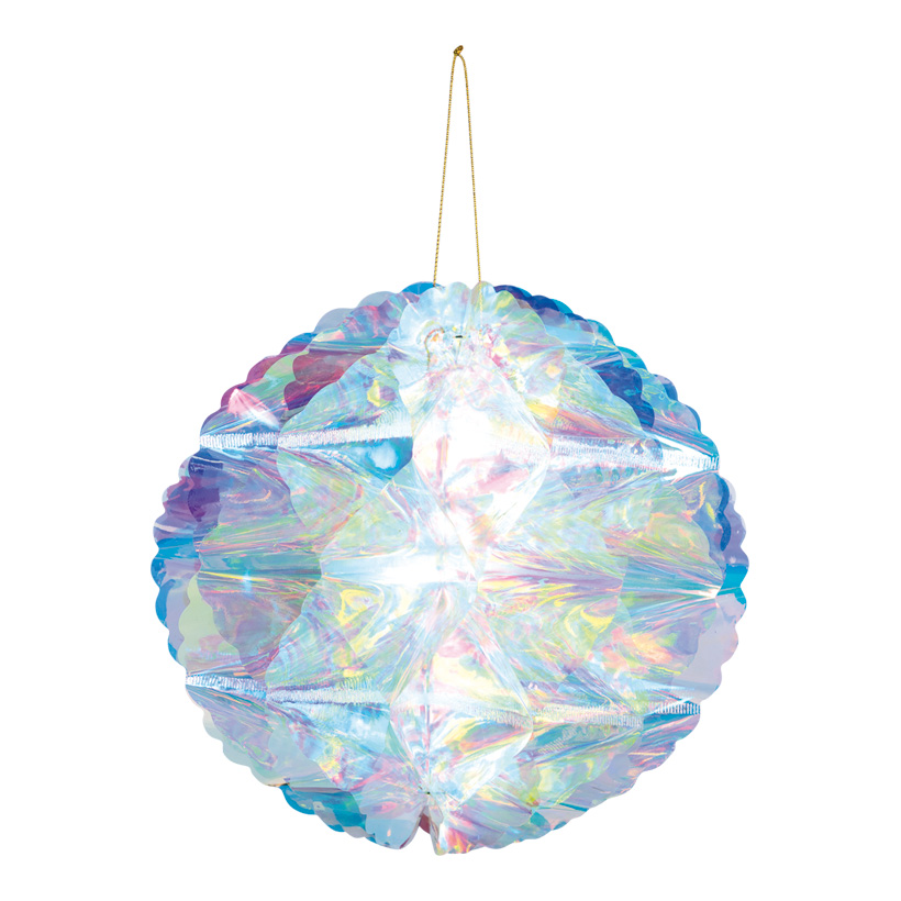 Honeycomb ball, Ø 20cm foldable, with hanger, holographic