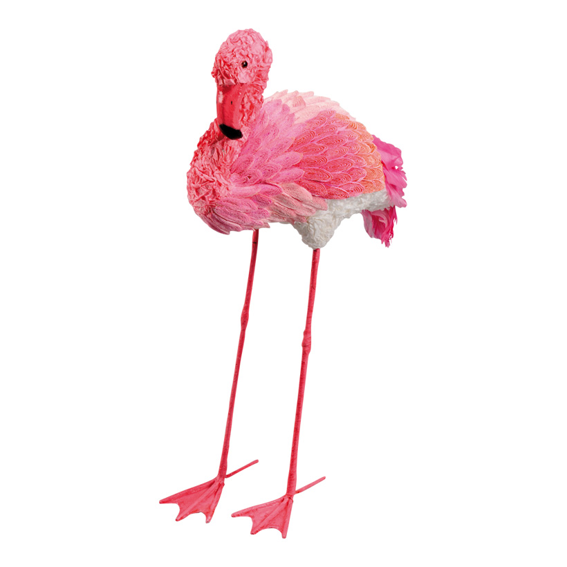 Flamingo, 29x16x50cm, styrofoam/paper