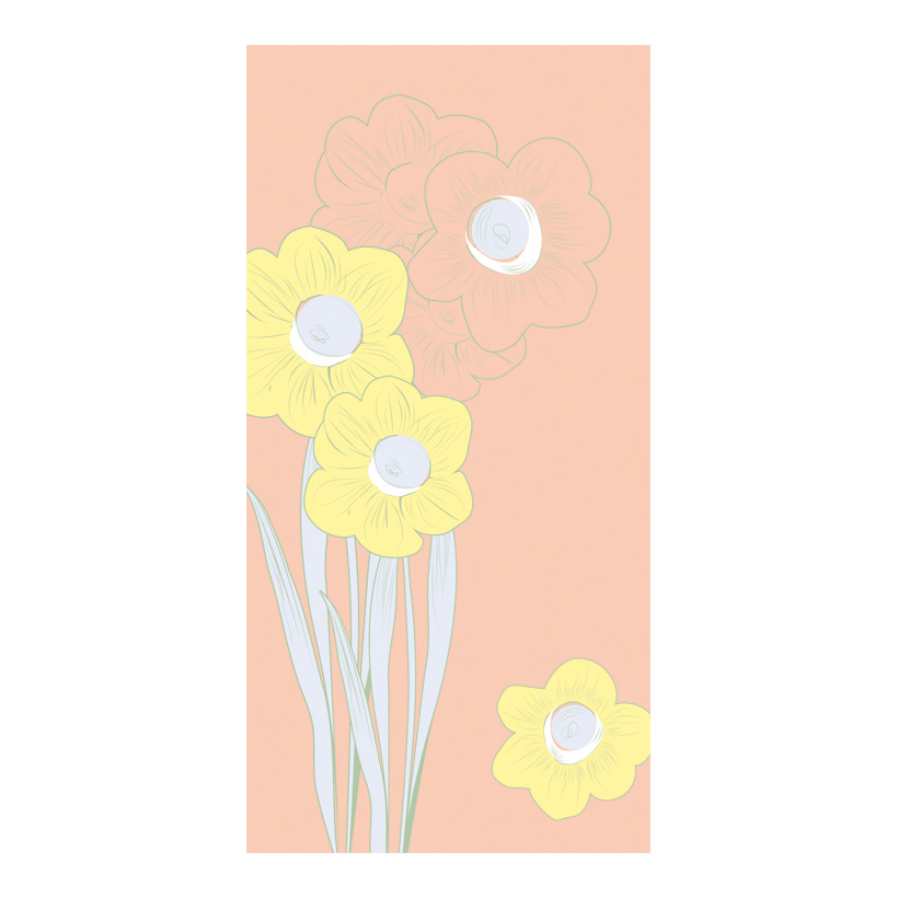 Banner flowers in pastel, 80x200cm fabric