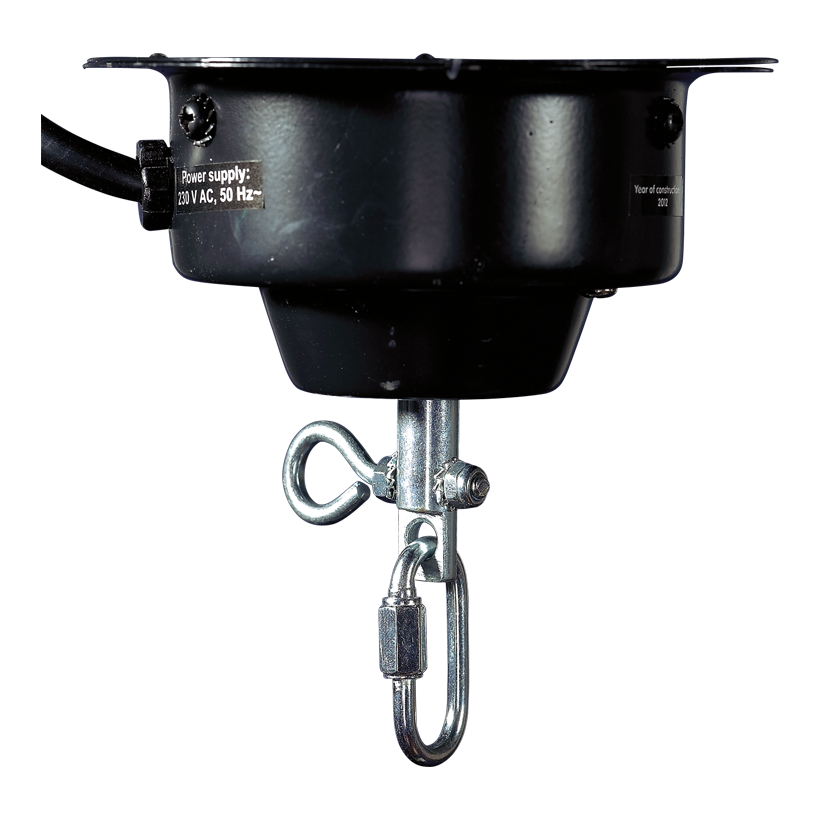 # Hanging rotation motor, 8,5x12 cm (H/Ø) max. 4 kg, 230V AC, cable length ca. 90cm