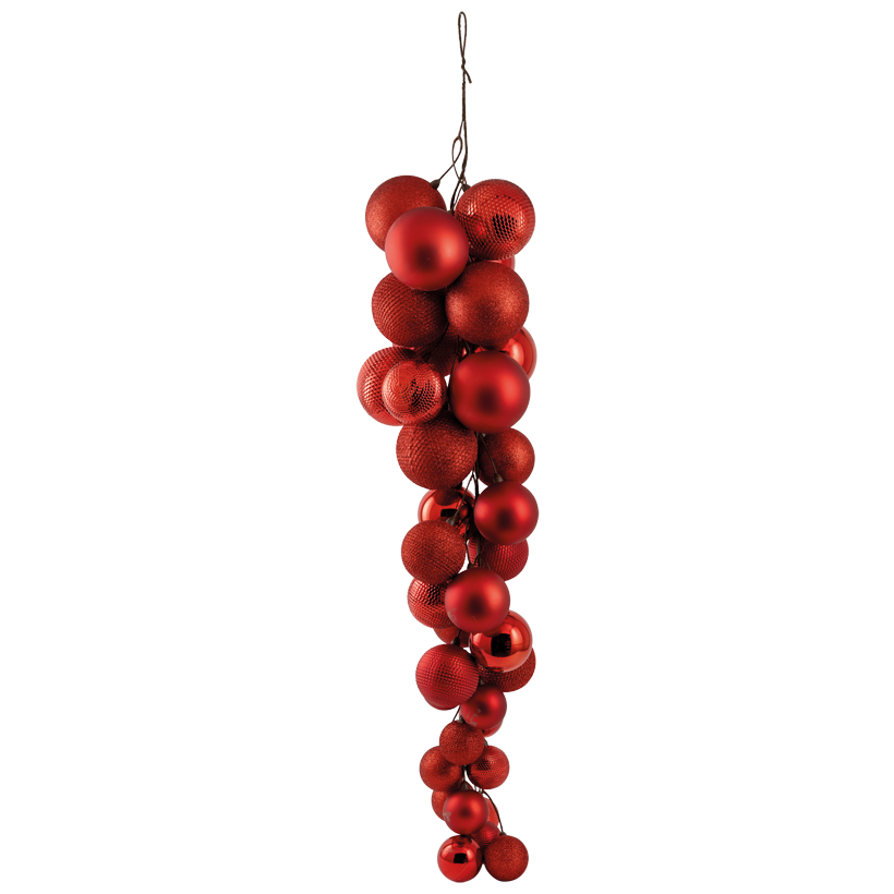 Grape hanger, 110cm Ø 6cm, 8cm und 10cm out of plastic, consisting of 36 balls