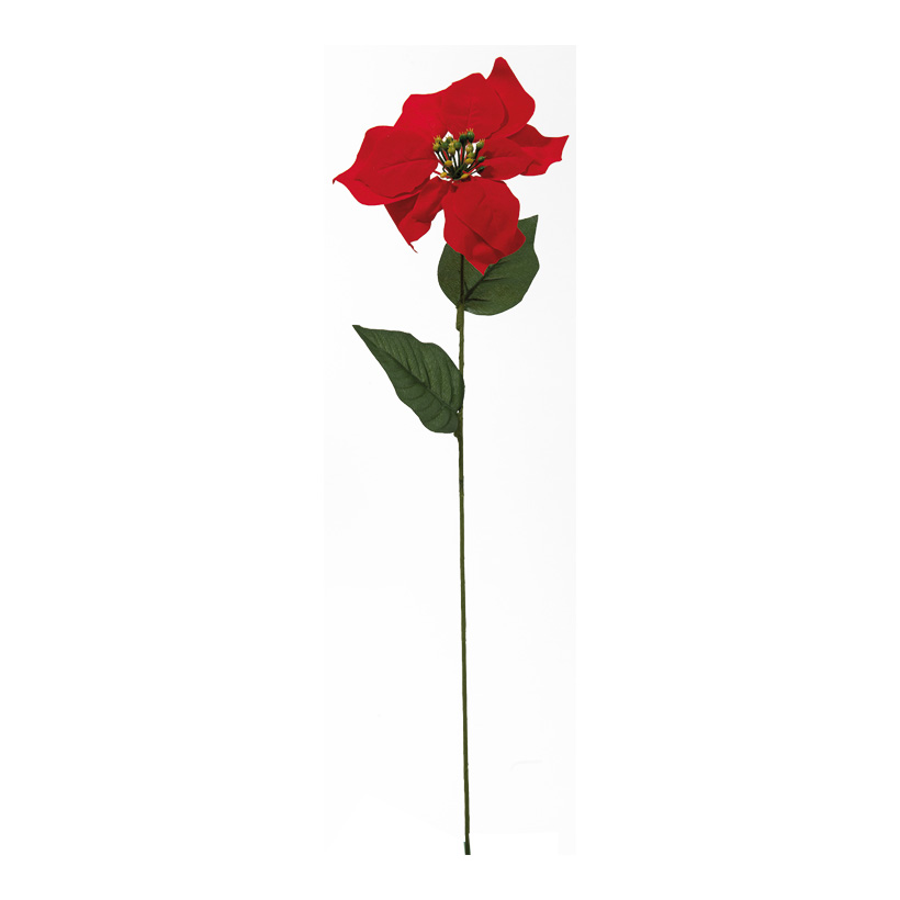 Poinsettia am Stiel, Ø 20cm, 70cm, Kunstseide