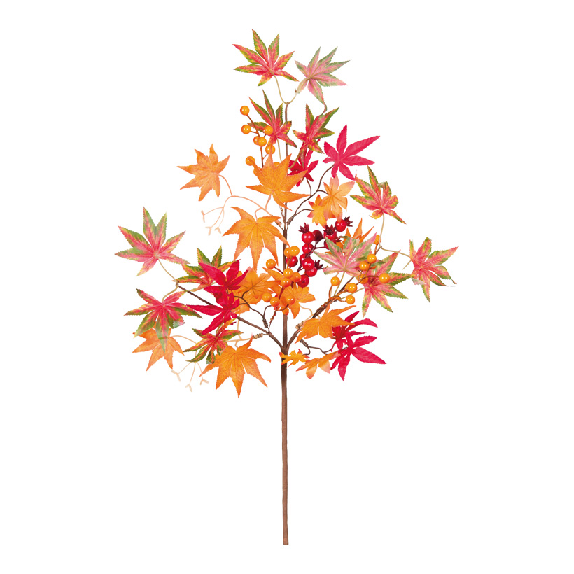 Branche d'autome, 60x28cm Stiel: 29cm en plastique/soie artificielle avec des baies, citrouilles et pommes de pin