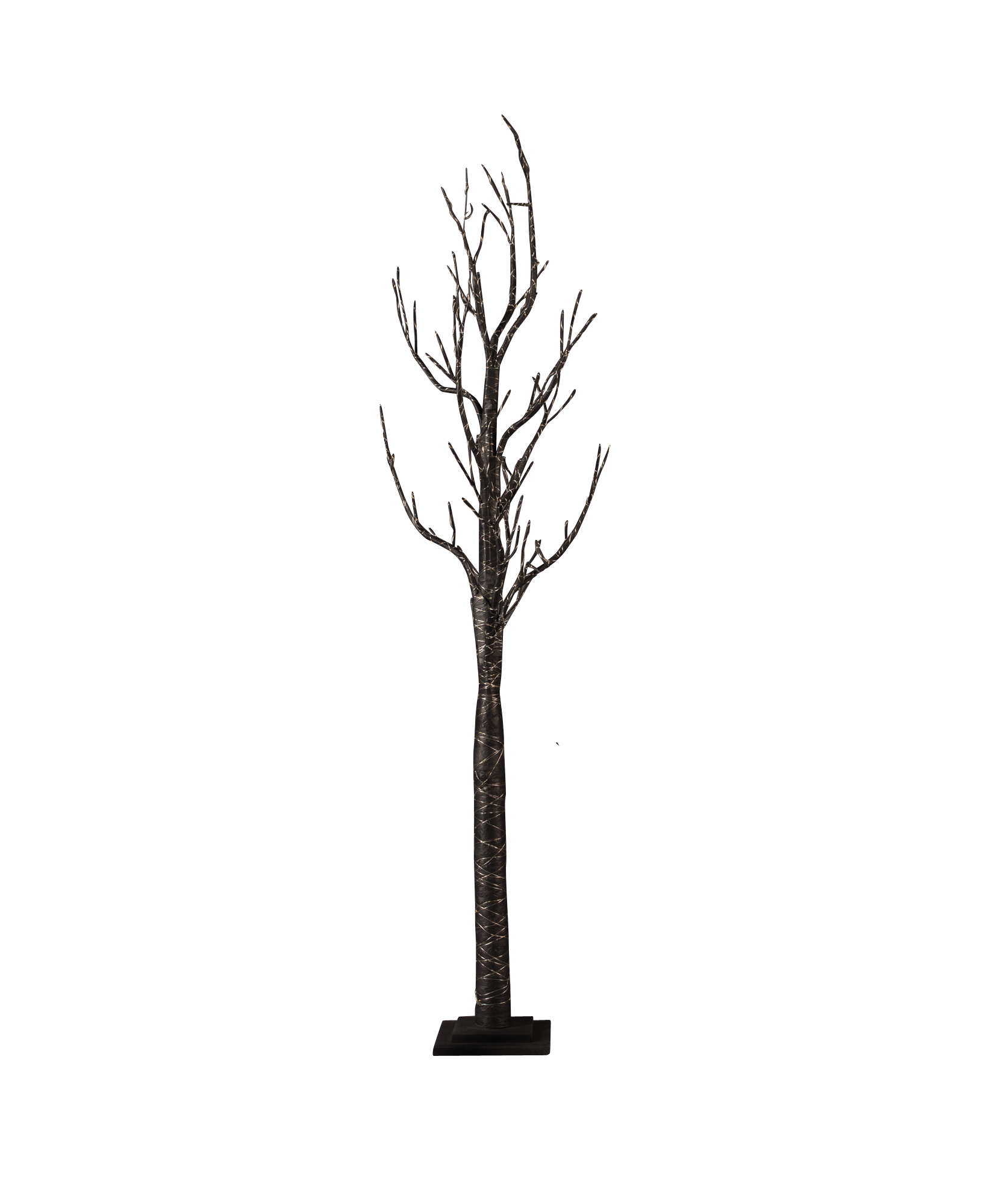 Baum, 180cm Holzfuß: 22x22x3cm mit 500 LEDs, aus Hartpappe, IP44 Stecker