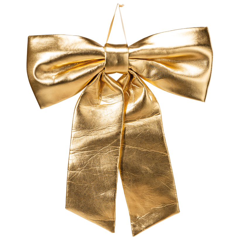 Bow, shiny, lightly padded, 90x84cm out of polyester, with metal ring, for indoor and outdoor