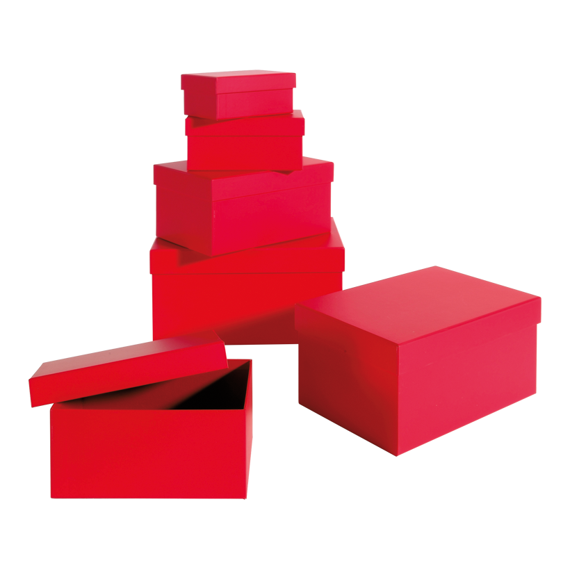 Gift boxes set of 6pcs, 26x18x13, 23,5x16,5x11,5, 21x14,5x10 18,5x12,5x8,5, 16x10,5x7, 13,5x8,5x5,5cm rectangular