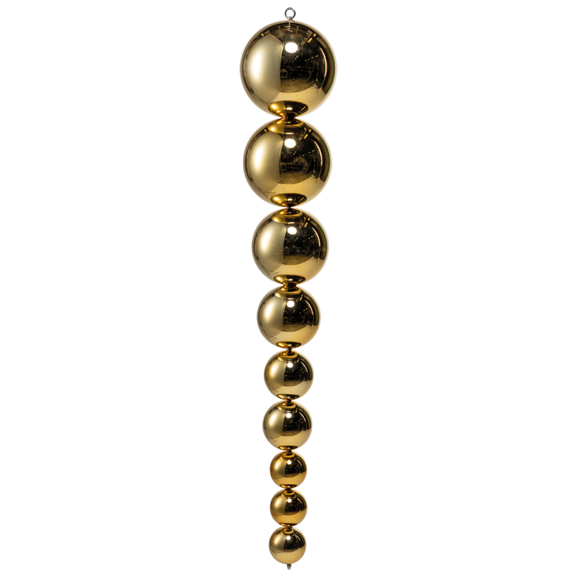Ball drop pendant, 90cm Ø 15cm, 14cm, 12cm, 10cm, 2x 8cm, 3x 6cm out of plastic, 9 balls, flame retardant according to EN71-2