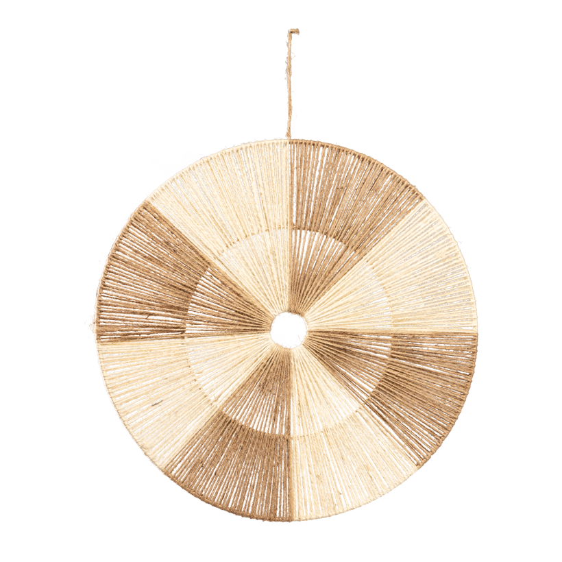 Kreis, Ø 70cm aus Jute, aus Draht, mit Hänger