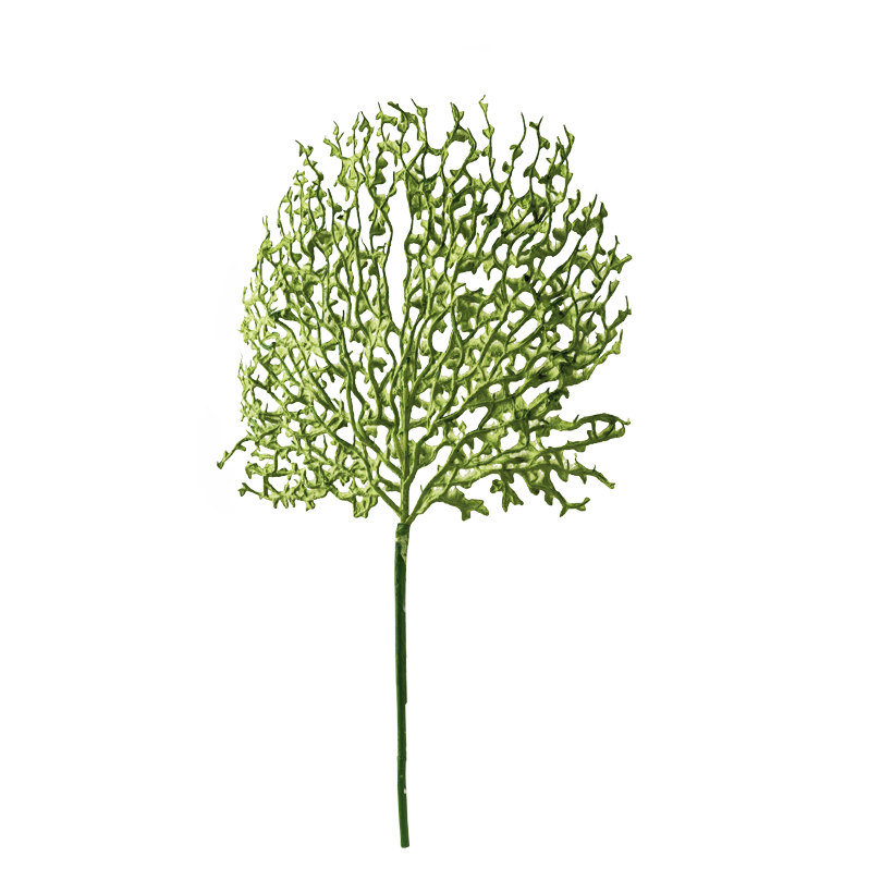 Coral branch, 58cm Ø 40cm, Stiel: 25cm out of plastic/paper, flexible