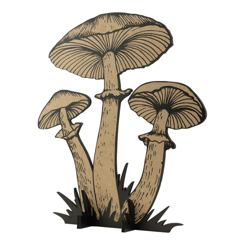 # Contour de champignon, 58x52cm Dicke: 1cm 4-pièces, en MDF, à assembler