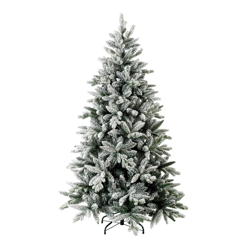 Noble fir, 180cm Ø ca. 100cm snowed, 994 tips, PE/PVC-Mix, with metal stand