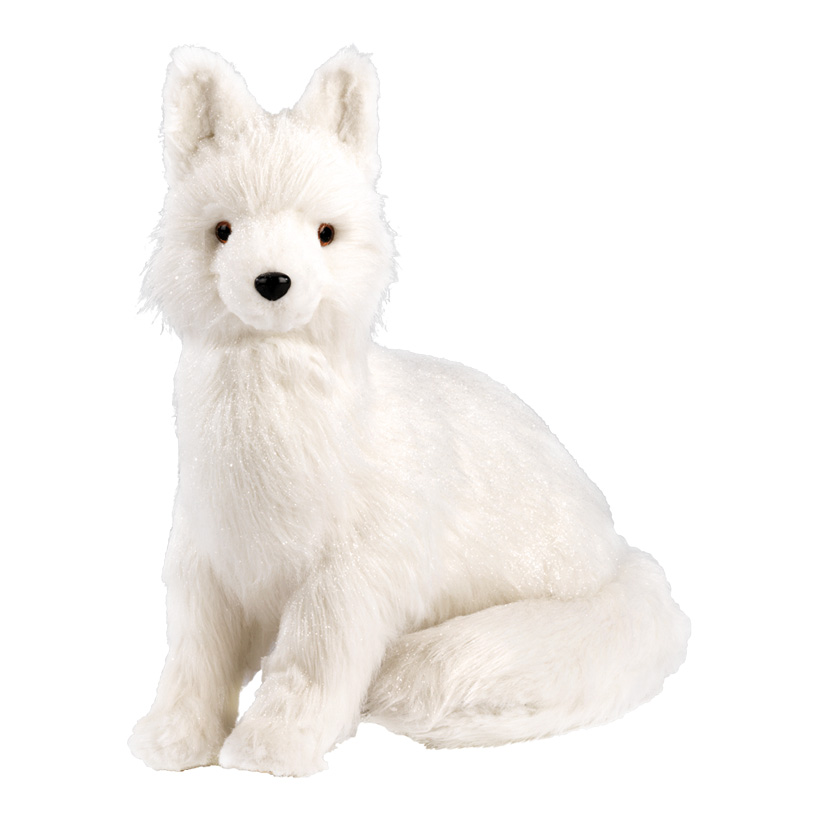 Fox, sitting, 45x43cm, styrofoam with artificial fur
