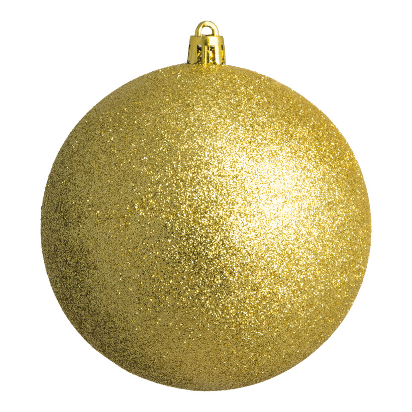 Christmas ball, gold glitter, Ø 14cm