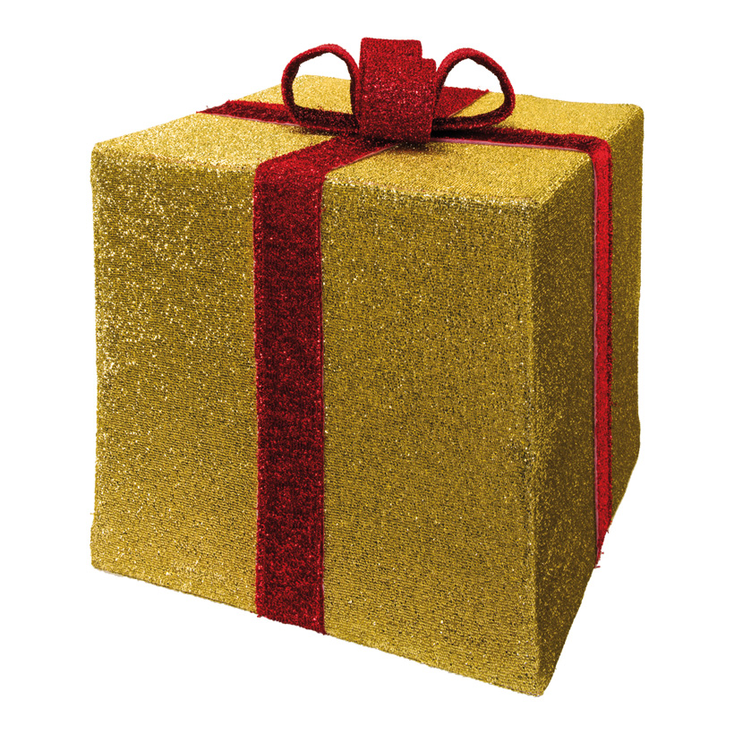 Geschenkbox, 50x50x45cm klappbarer Rahmen, Bezug aus Polyester, mit Hänger