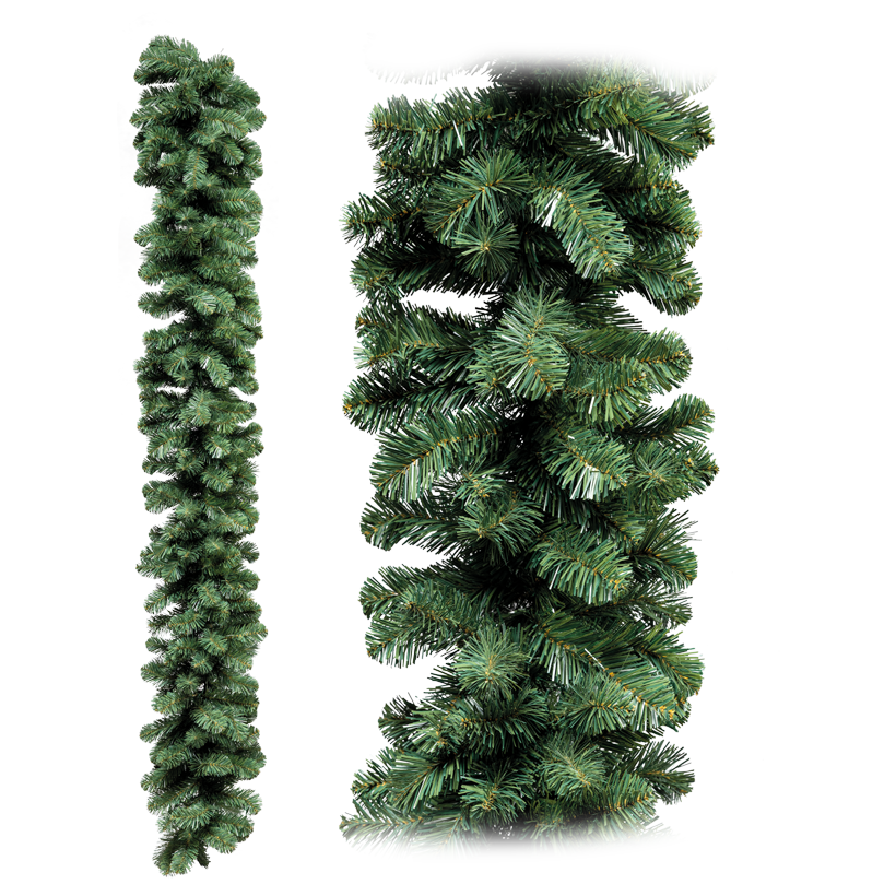 Noble fir garland, "Deluxe", 180cm Ø 30cm out of PVC, with 250 tips, flame retardant according to EN71-2