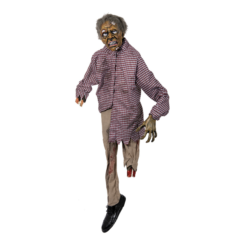 Zombie, 160x50cm, mit Licht- und Soundfunktion, Kunststoff/Textil