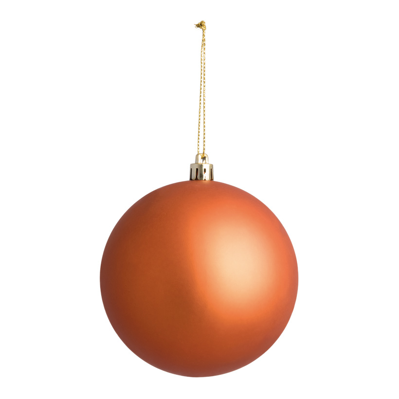 Christmas ball, matt copper, Ø 10cm, seamless, mat
