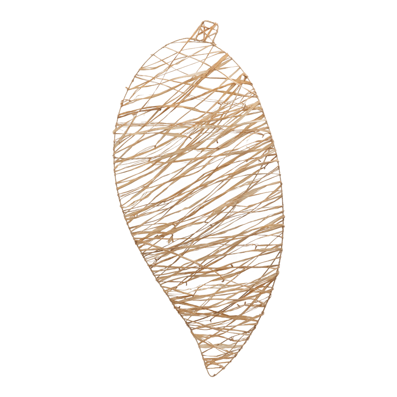 Palm leaf, 90x40cm out of natural material/metal, flat