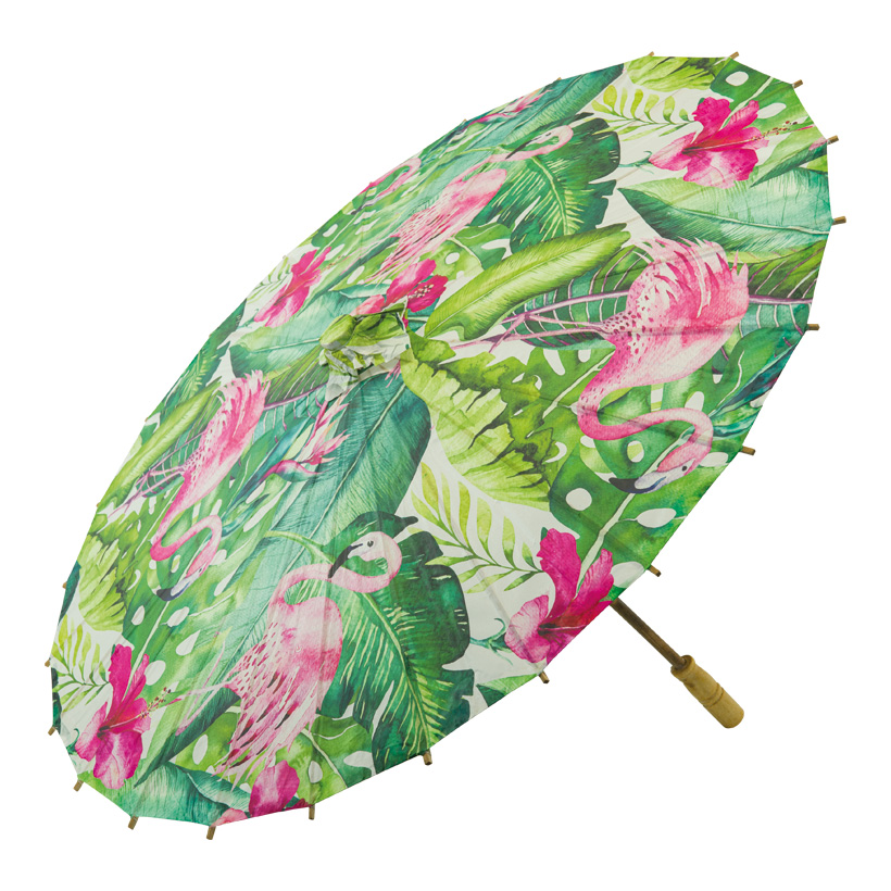 Papierschirm, Ø 84cm faltbar, Dschungelmuster